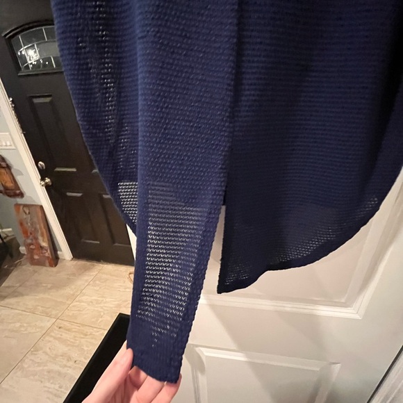 ~a.n.a~ Blue Boxy Blouse with Relaxed Fit and Wide Neckline - Picture 6 of 9